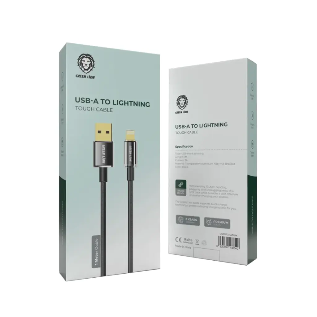 Green Lion USB-A to Lightning Tough Cable 1M