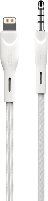 Green Lion Lightning to AUX Braided Cable 1M