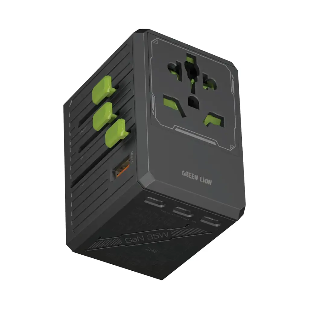 Green Lion GaN Adapter 35W 6 in 1 and 2 in 2 Cable