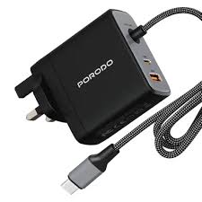 Porodo Leather USB-C to USB-C LED Cable 100W Charging & Data