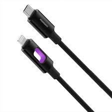 Porodo LED Braided USB-C to Lightning Charging & Data Cable PD 27W
