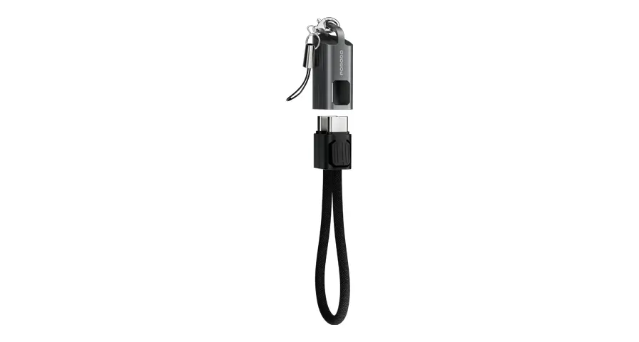 Porodo ChargeLoop Keychain USB-C to USB-C Data Cable