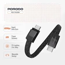 Porodo USB-C to USB-C Wristband Cable