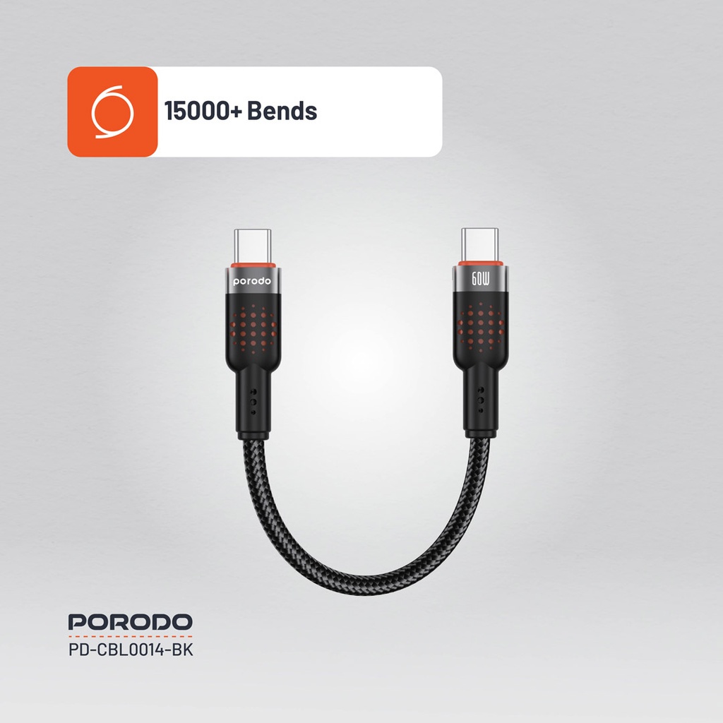 Porodo USB-C to USB-C Braided Cable