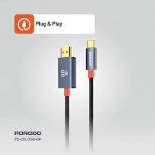 Porodo Woven Lightning to HDMI Cable
