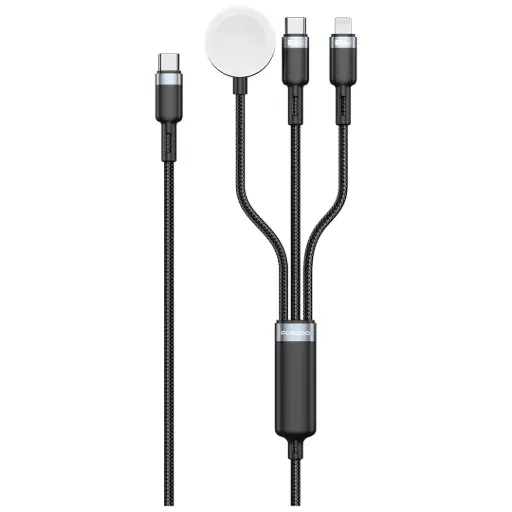 Porodo TrioLink 3-in-1 Charging Cable Type-C Lightning iWatch