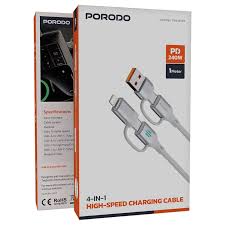 Porodo 4-in-1 High-Speed Charging Cable PD 240W