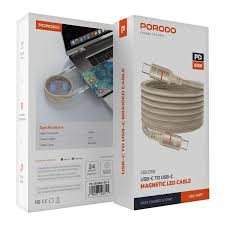 Porodo Type-C to Type-C Magnetic Braided Cable 60W