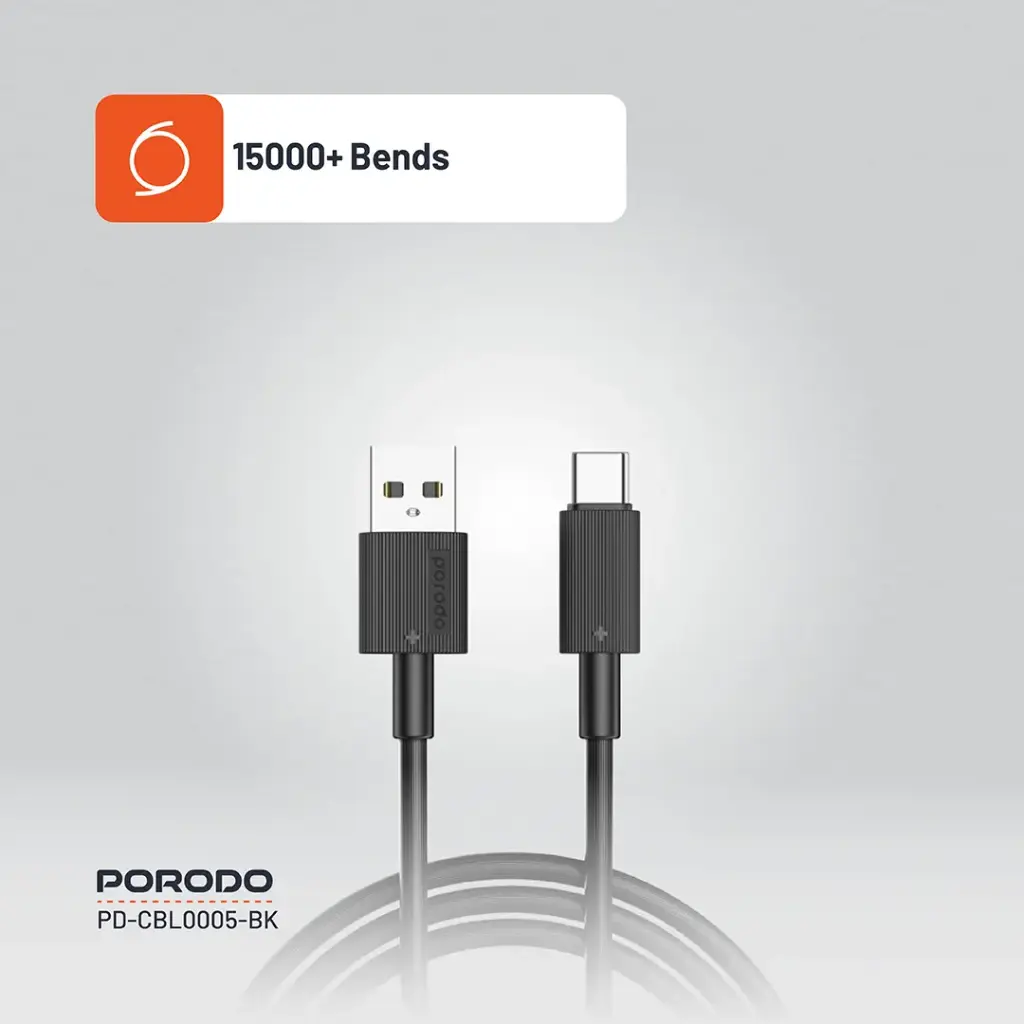 Porodo USB-A to USB-C Durable Charging Cable