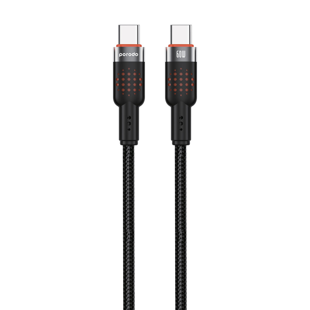 Porodo Aluminum Braided USB-C to USB-C Cable