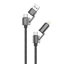 Porodo 4-in-1 Aluminum Fast Charging Cable