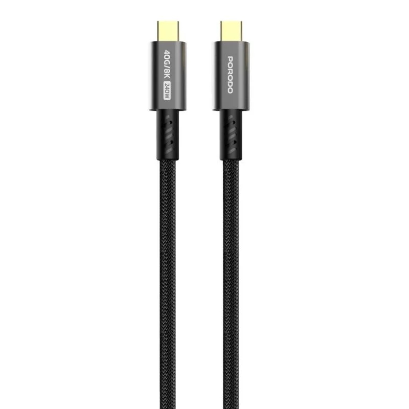 Porodo USB4 Thunderbolt Cable 40Gbps 6ft / 1.8m