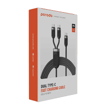 Porodo Dual USB-C Fast Charging Cable USB-C PD Input