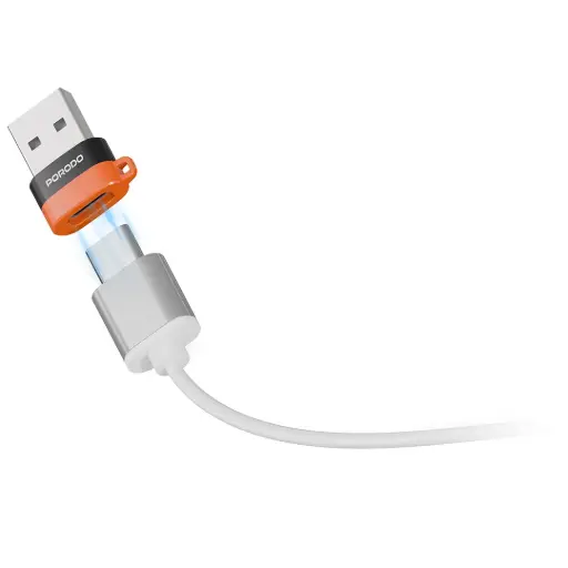 Porodo SnapCharge USB-A to USB-C Converter Power Charging & Data Transfer