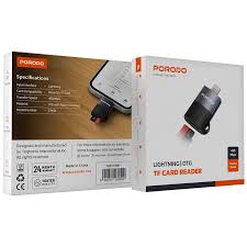 Porodo Lightning OTG TF Card Reader