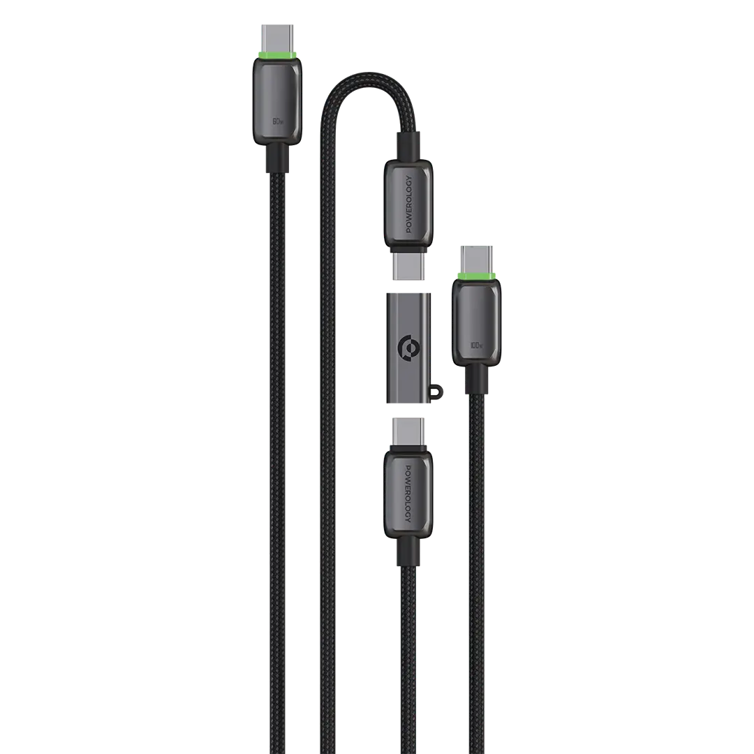 Powerology ARGOS Dual USB-C Cable with Connector
