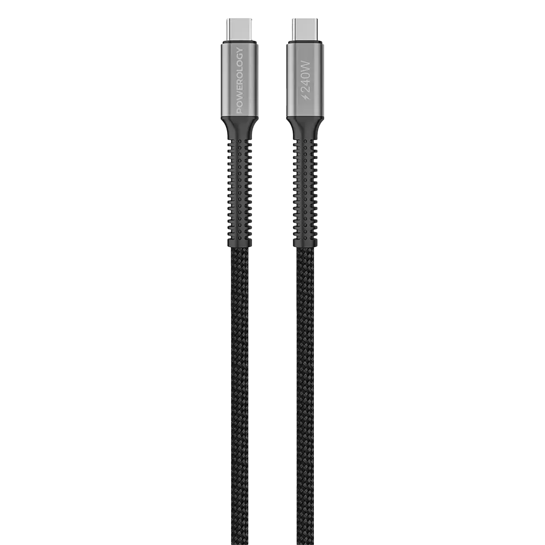 Powerology USB4 Braided USB-C to USB-C Cable