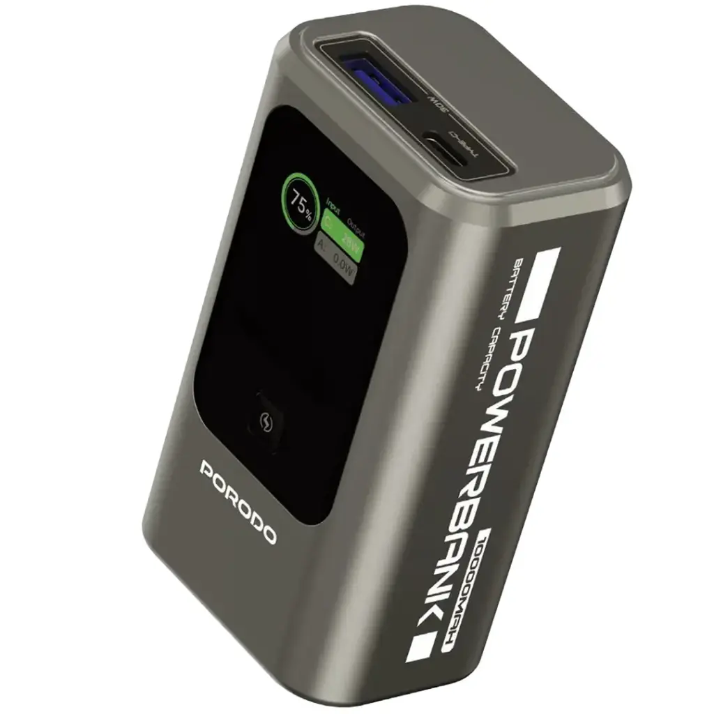 Porodo 10000mAh mini power bank с дисплеем реального времени