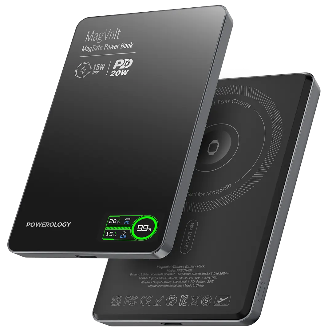 باورولوجي MagVolt 5000mAh مغناطيسي بنك طاقة