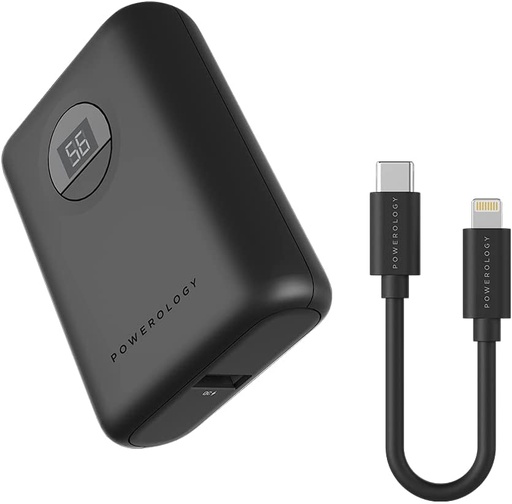 Powerology 10000mAh Ультракомпактный PD с Dual Output (кабель USB-C)