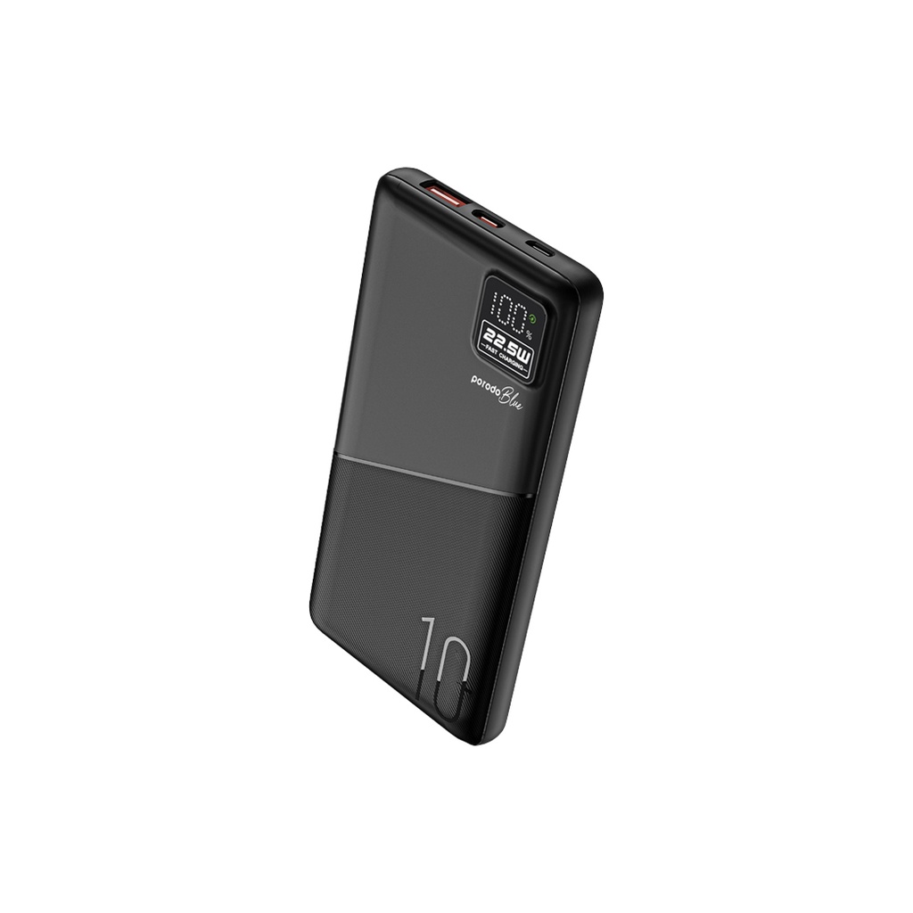 Porodo Blue 10000mAh Quick Charge Power Bank QC3.0 PD20W (PB-PBFCH053-BK)