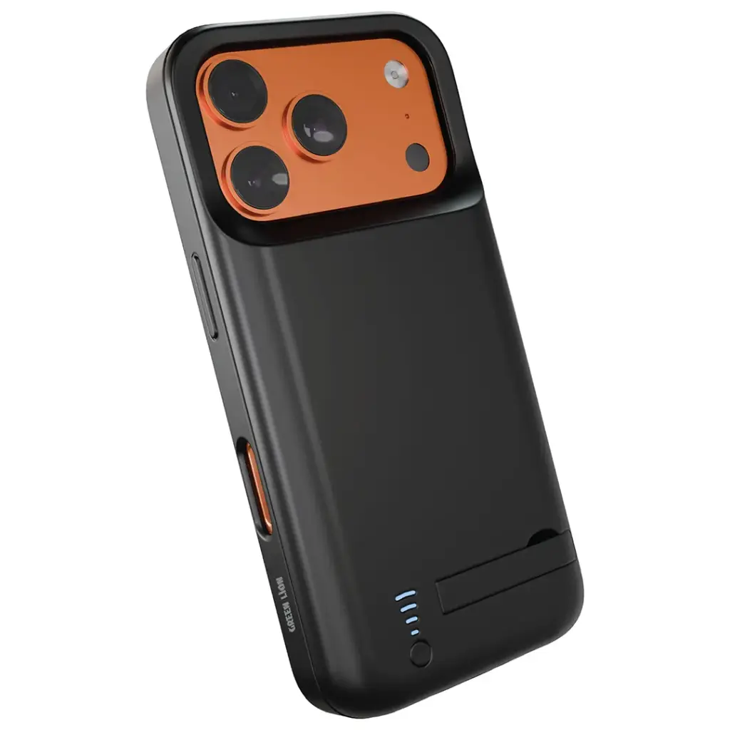 Green Lion Volt Case غطاء بطارية لهاتف iPhone 17 Pro سعة 5000mAh