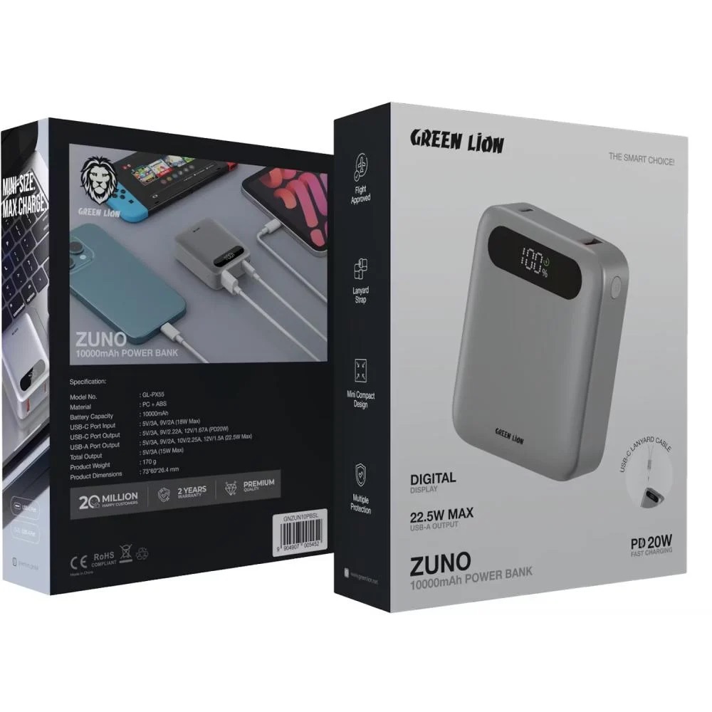 Green Lion Zuno Power Bank 10000mAh PD 20W
