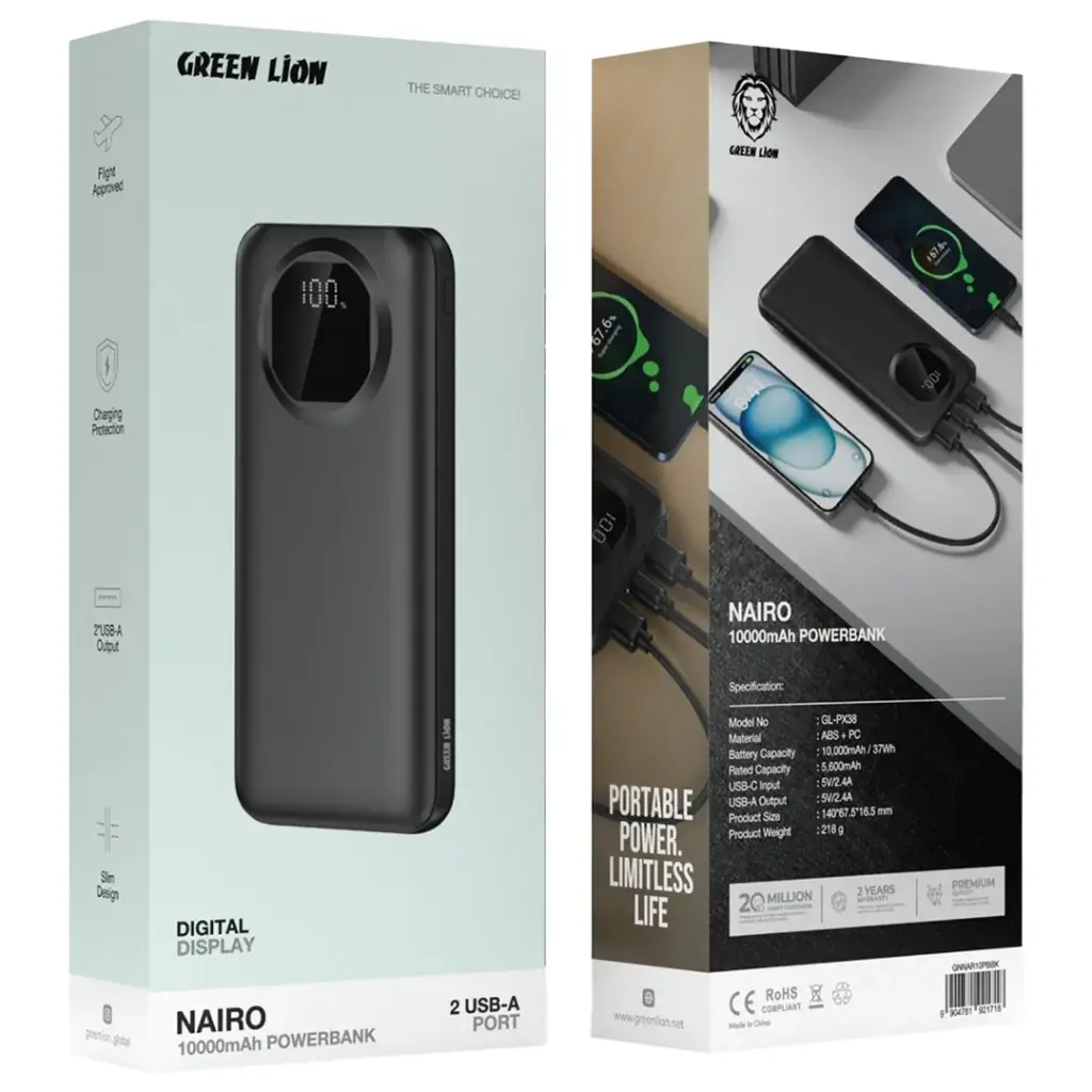 Green Lion Nairo باور بانك 10000mAh