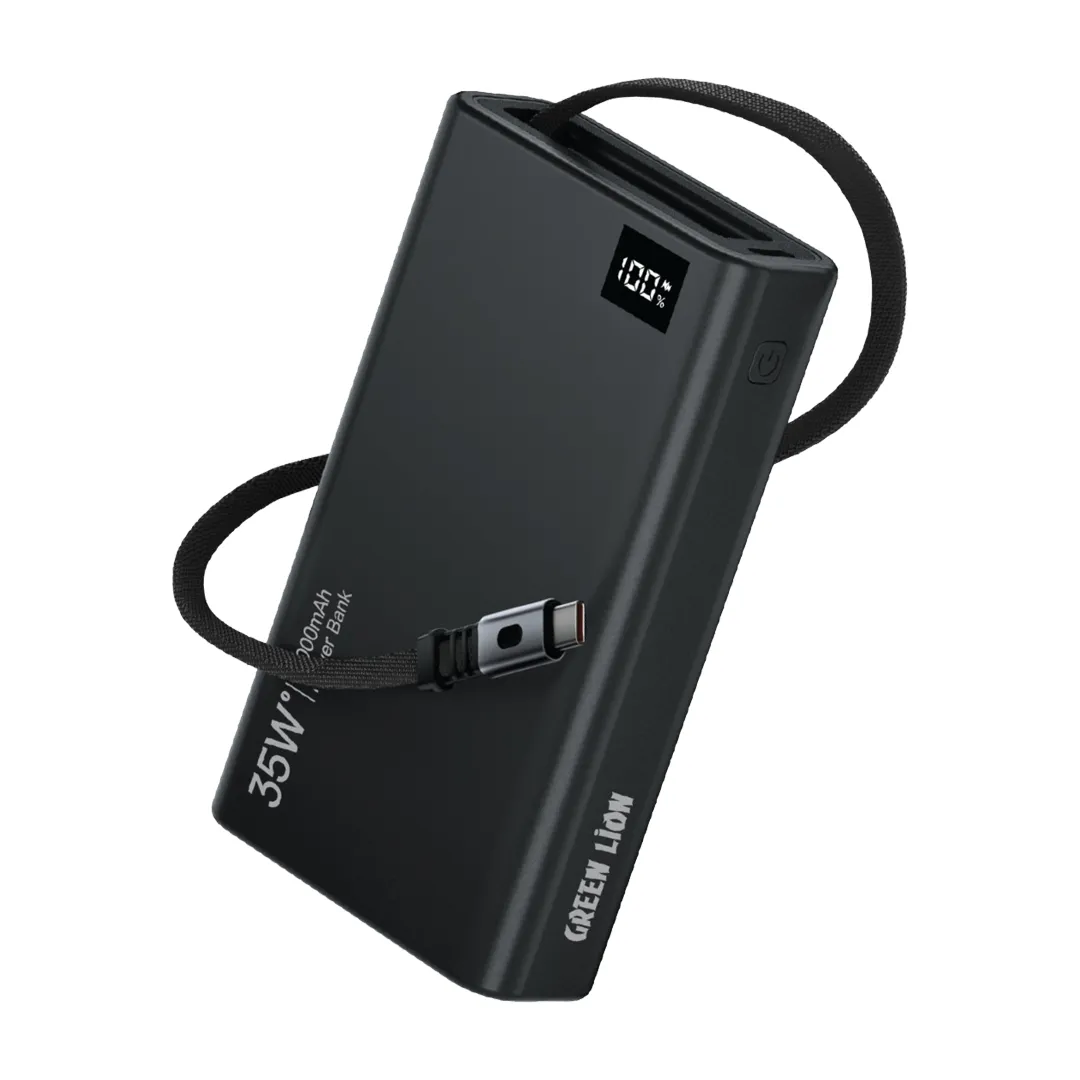 Green Lion Retractable باور بانك 35W 10000mAh