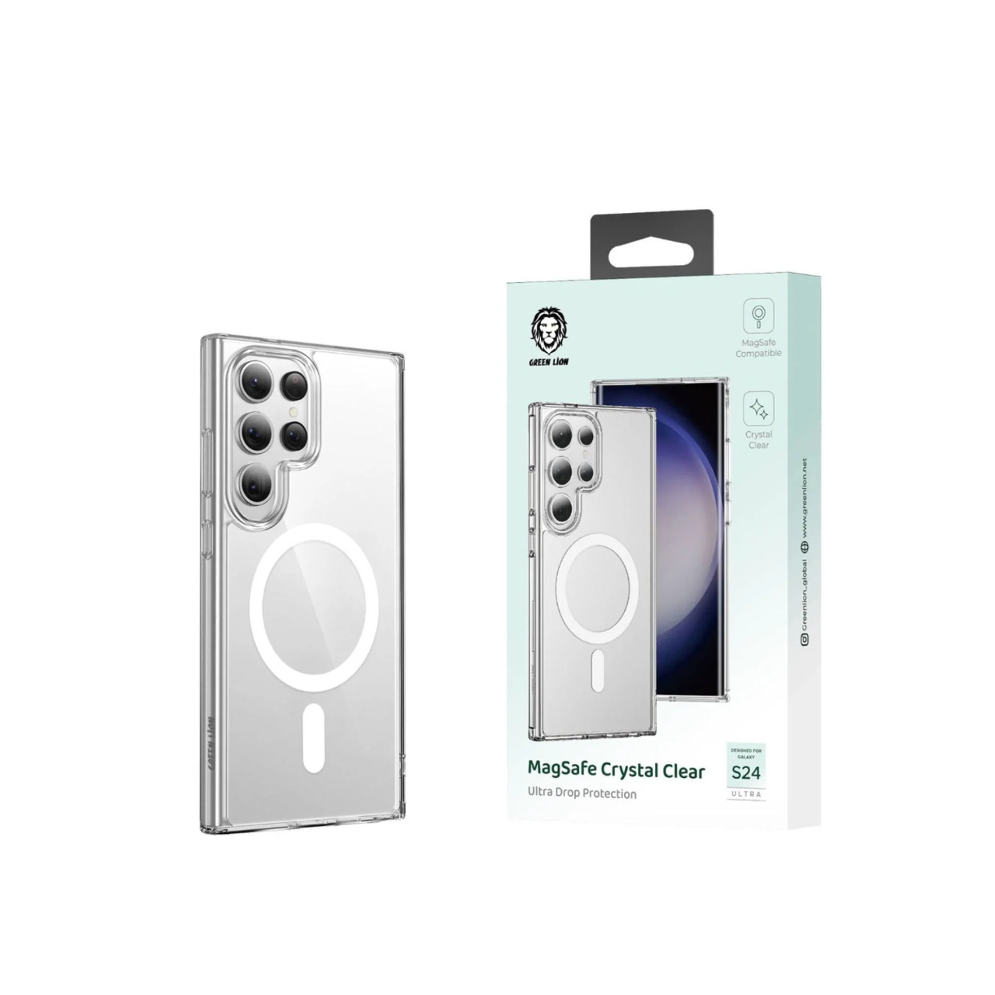 Green Lion Crystal Clear Ultra Drop Protection MagSafe Case