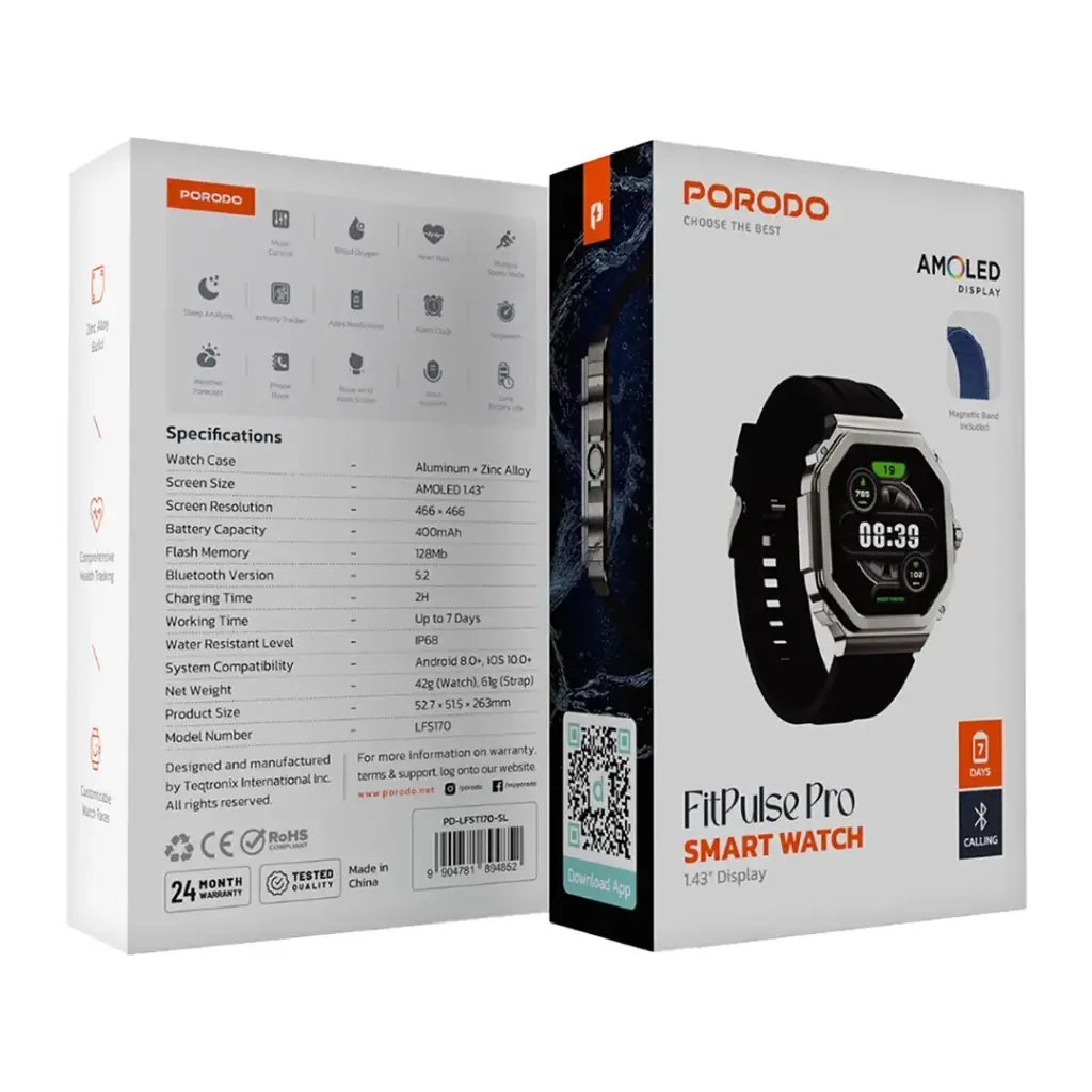 Porodo Fitpulse Pro Smart Watch