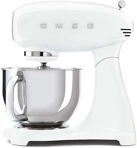 Smeg Планетарный миксер White с чашей из нержавеющей стали (SMF03WHUK)