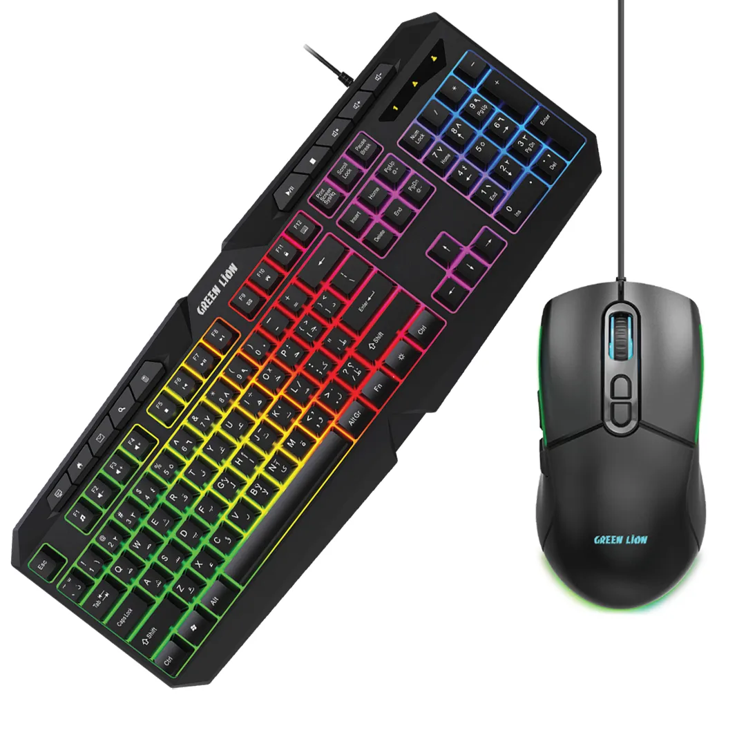 Green Lion GK-400 لوحة مفاتيح ألعاب RGB وماوس