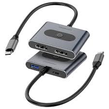 محول Powerology USB-C متعدد الوظائف 4 في 1 PD 100W