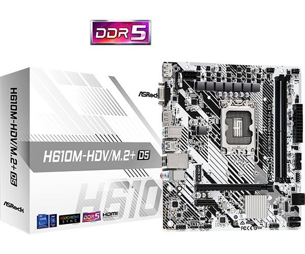 Asrock لوحة أم H610M-HDV/M.2+D5