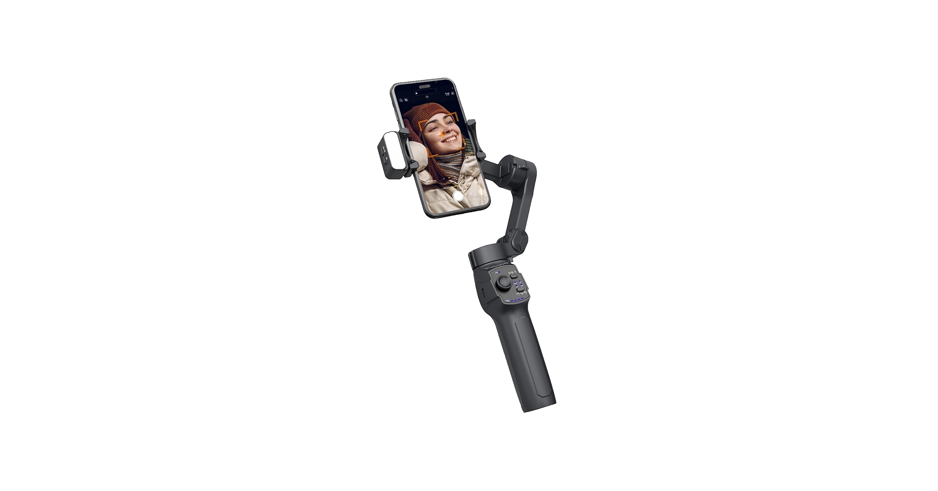 Porodo 3-Axis Gimbal Stabilizer with Magnetic Fill Light