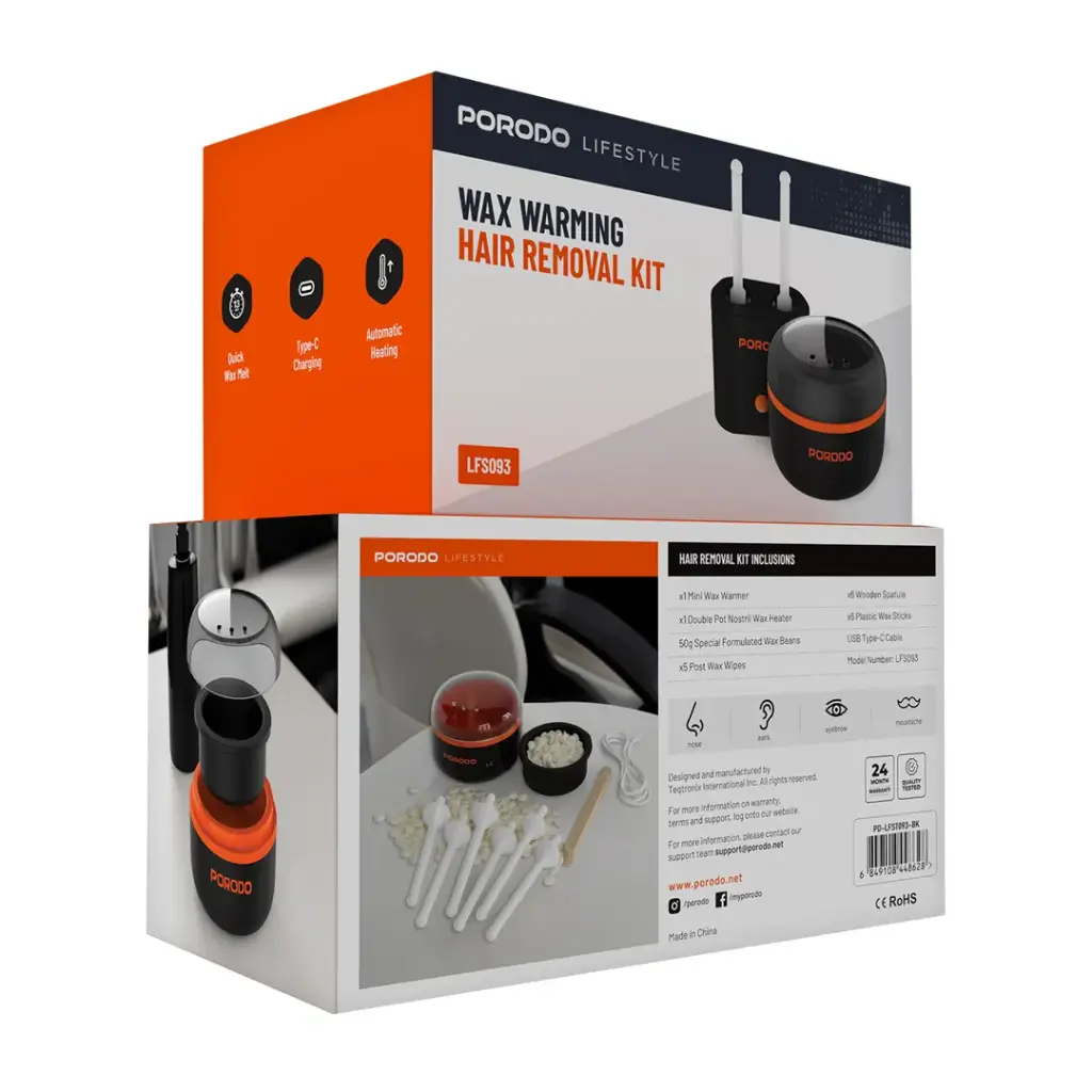 Porodo Lifestyle Wax Warming Hair Removal Kit