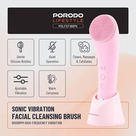Porodo Lifestyle Sonic Vibration Facial Cleansing Brush
