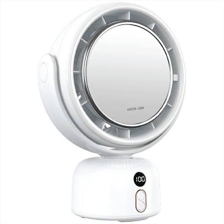 Green Lion Makeup Mirror Fan